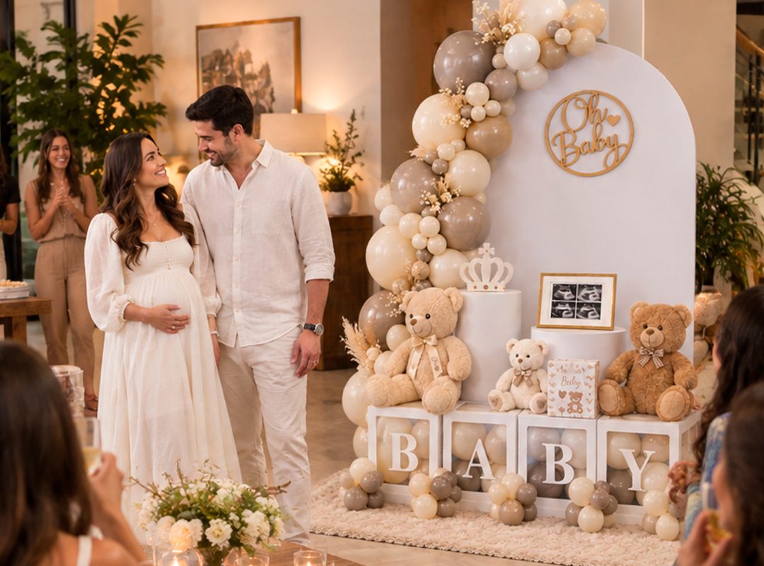 decoración con globos en interior